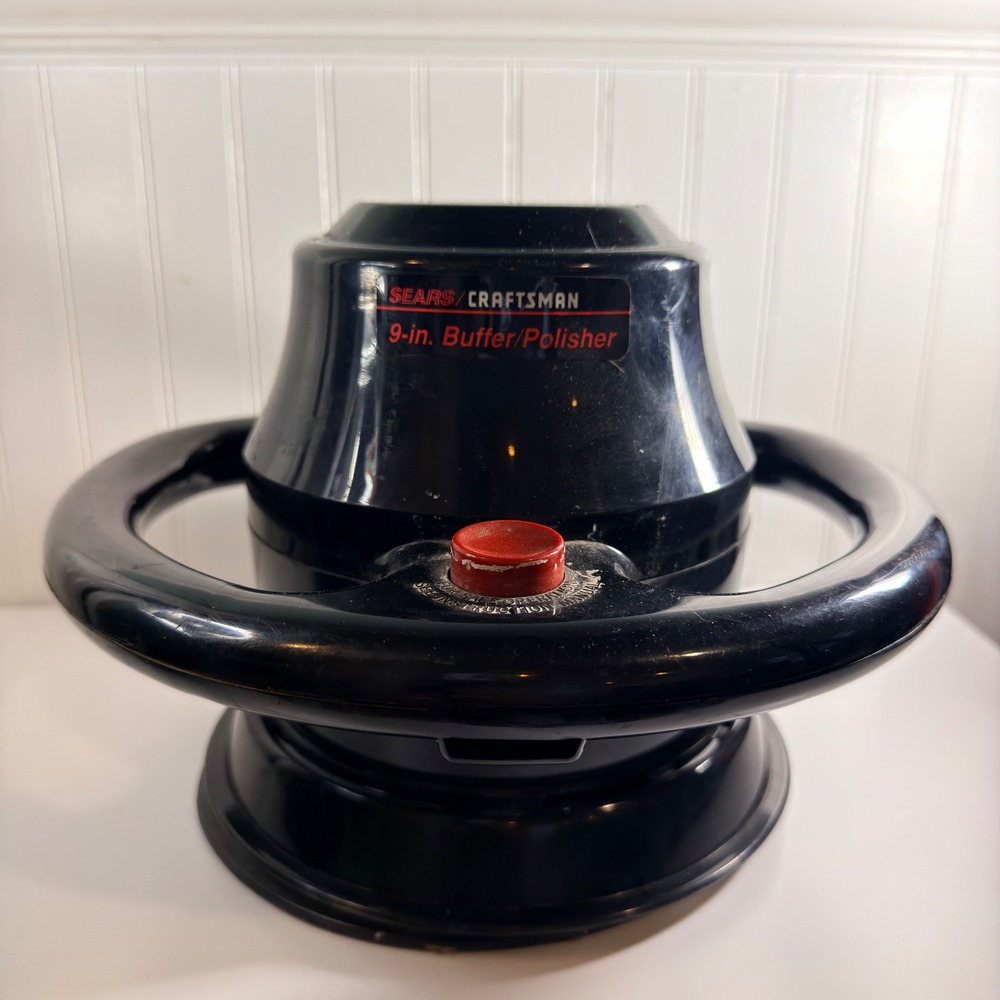 Vintage Sears Craftsman 9-in Buffer Polisher Black Corded Model 646.1069902